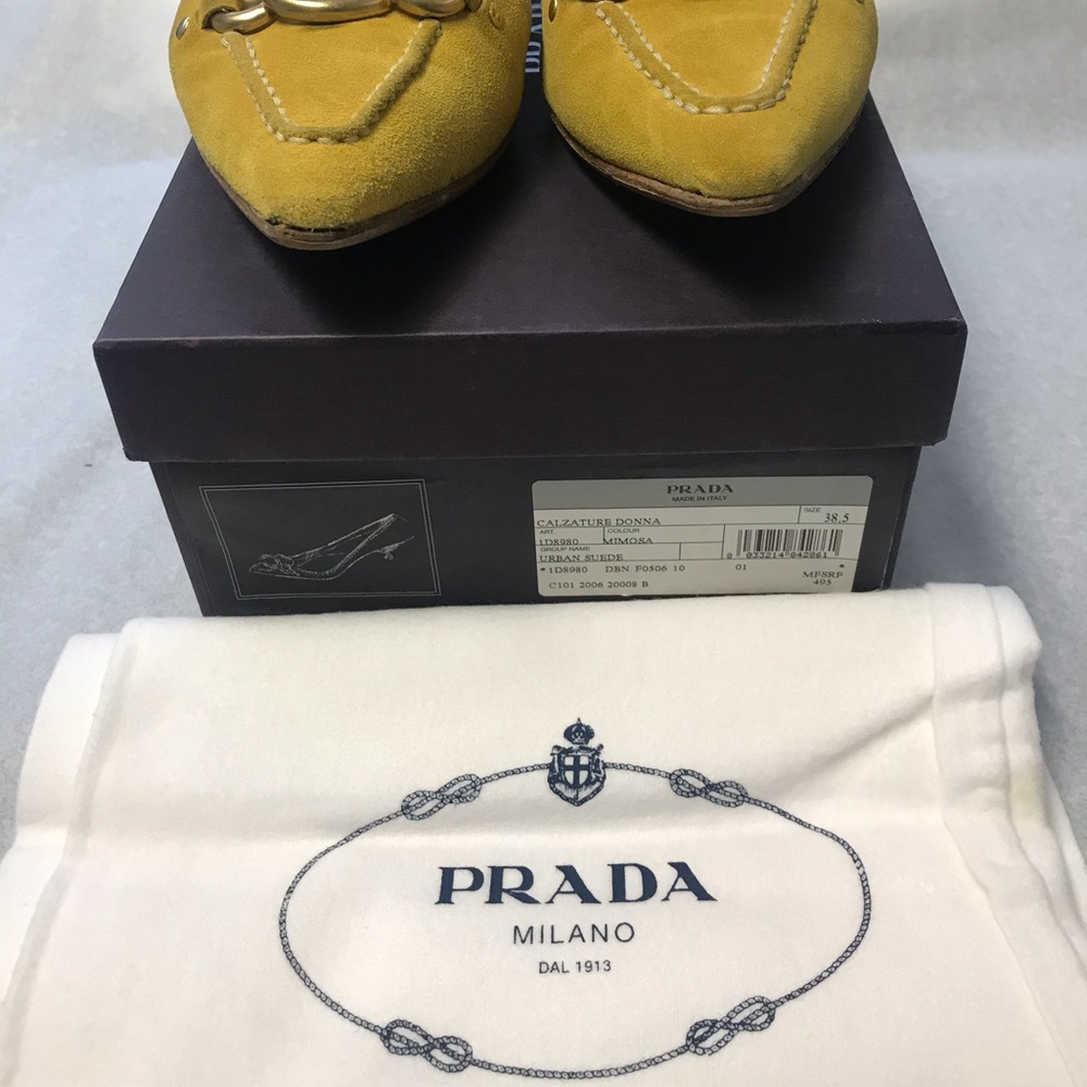 Suede mimosa Prada Heels